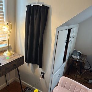 Vintage Elegant Black Maxi Skirt